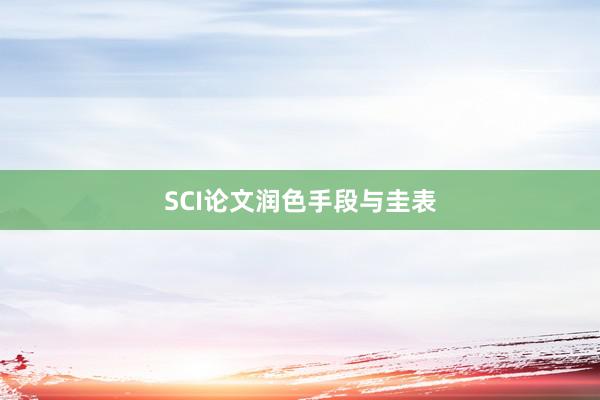 SCI论文润色手段与圭表
